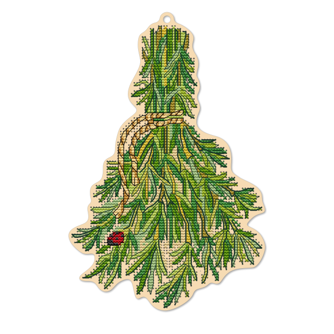 Набор для вышивания крестиком на деревянной основе «Розмарин»